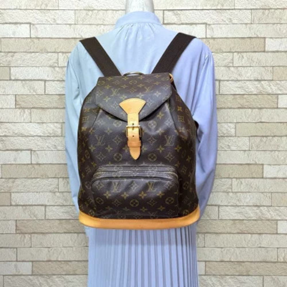 Louis Vuitton Daypack Monogram Montsouris Backpack Canvas Brown